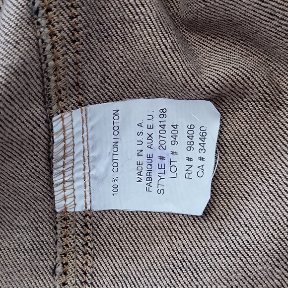 2-in-1 Vintage USA Made Theory Denim Jacket w/ Removable Rabbit Fur Vest - Picture 4 of 8